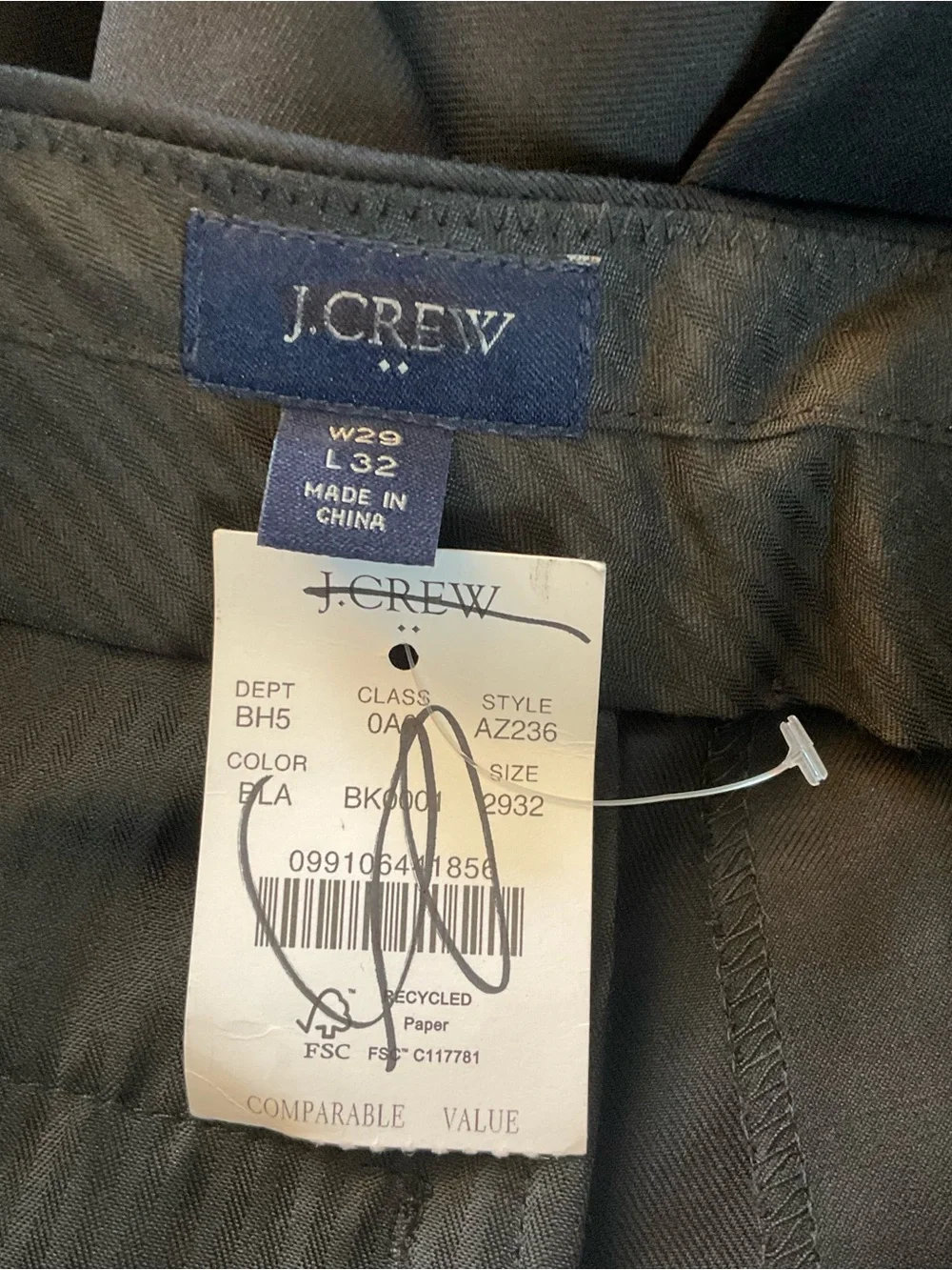J.Crew Slim-fit Thompson tuxedo pant Men’s 29x32 NWT Formal Dress Black Tie